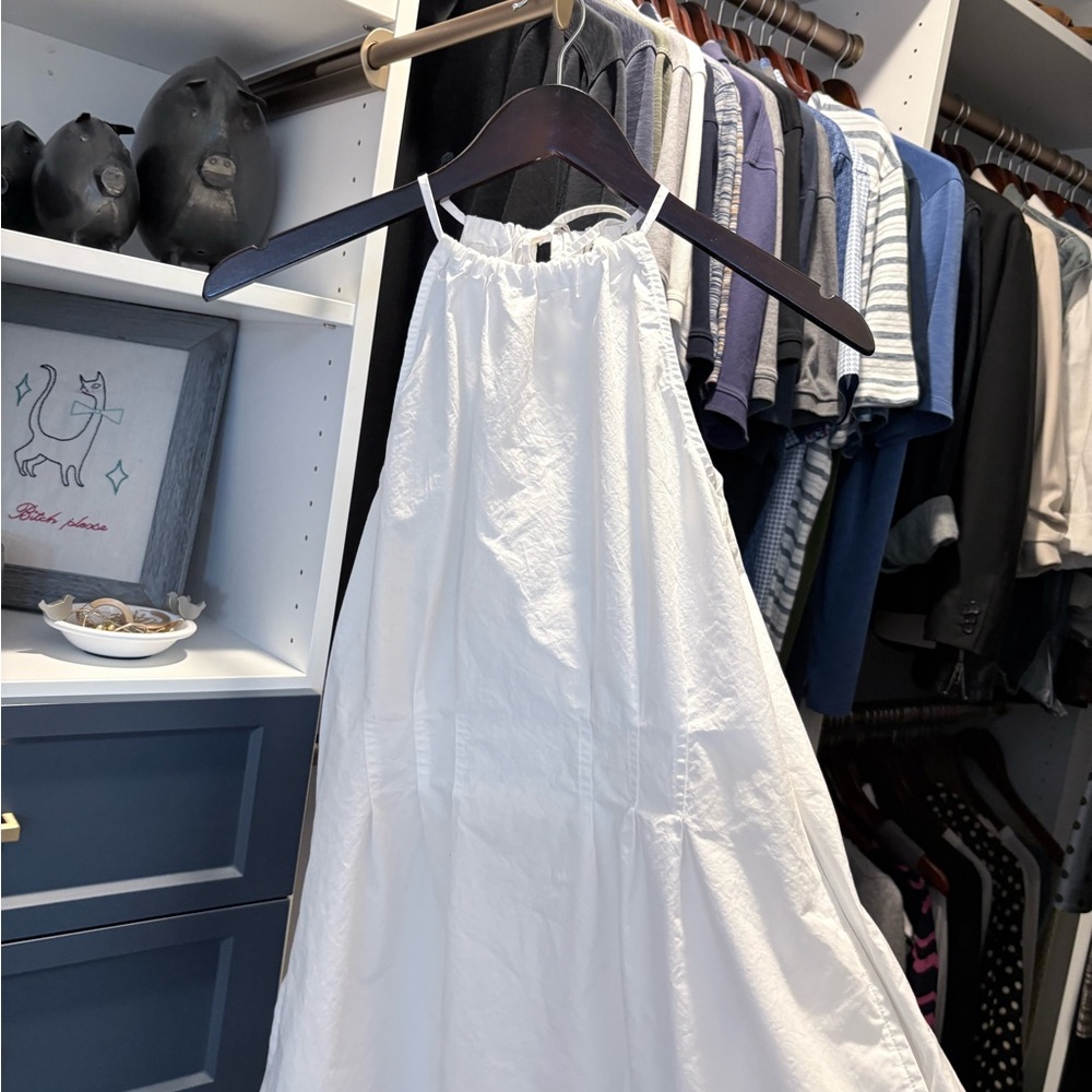 Banana Republic White Halter Summer Dress